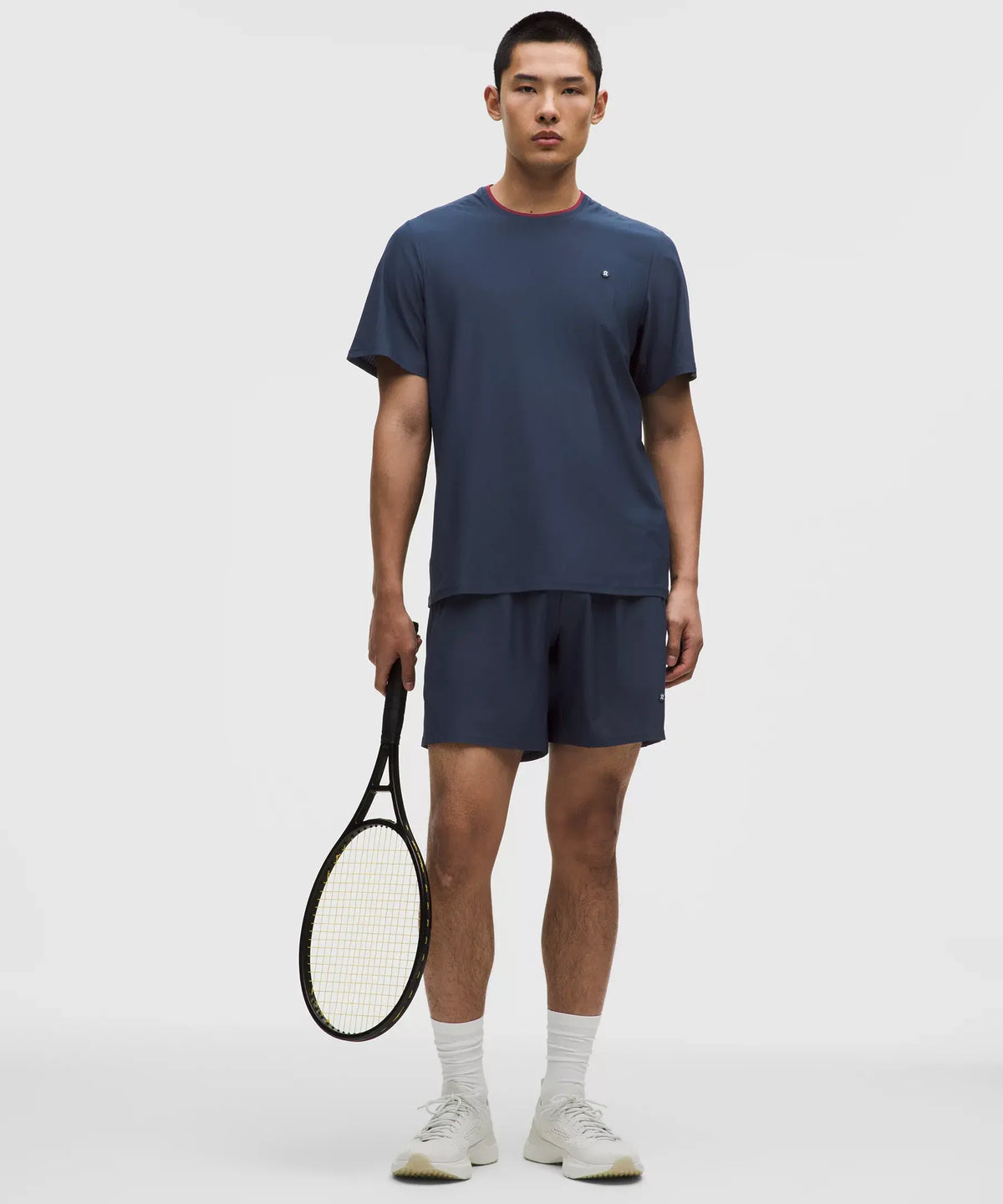 Striped Mesh Tennis Short 7"